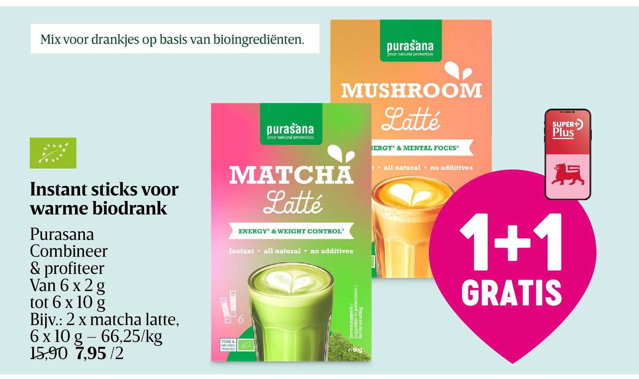 Instant sticks voor warme biodrank