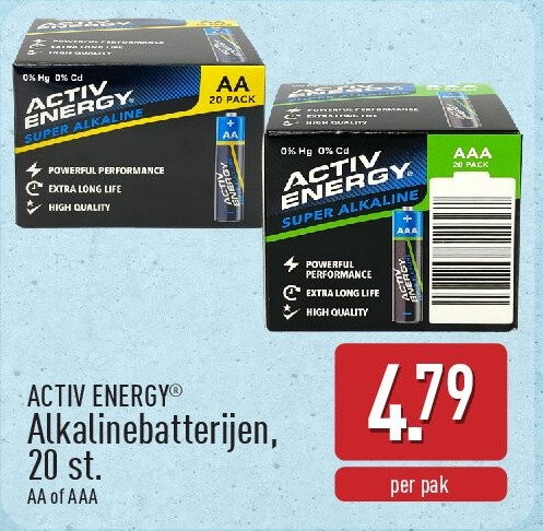 Alkalinebatterijen, 20st.