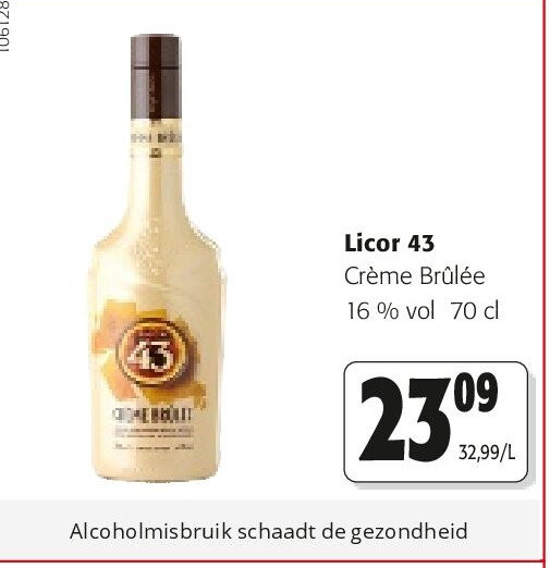 Licor 43 Crème Brûlée 16 % vol 70 cl