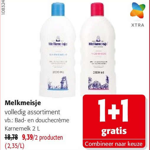 Melkmeisje Bad- en douchecrème Karnemelk 2 L