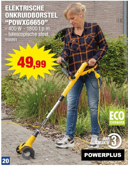 ELEKTRISCHE ONKRUIDBORSTEL “POWXG6650”