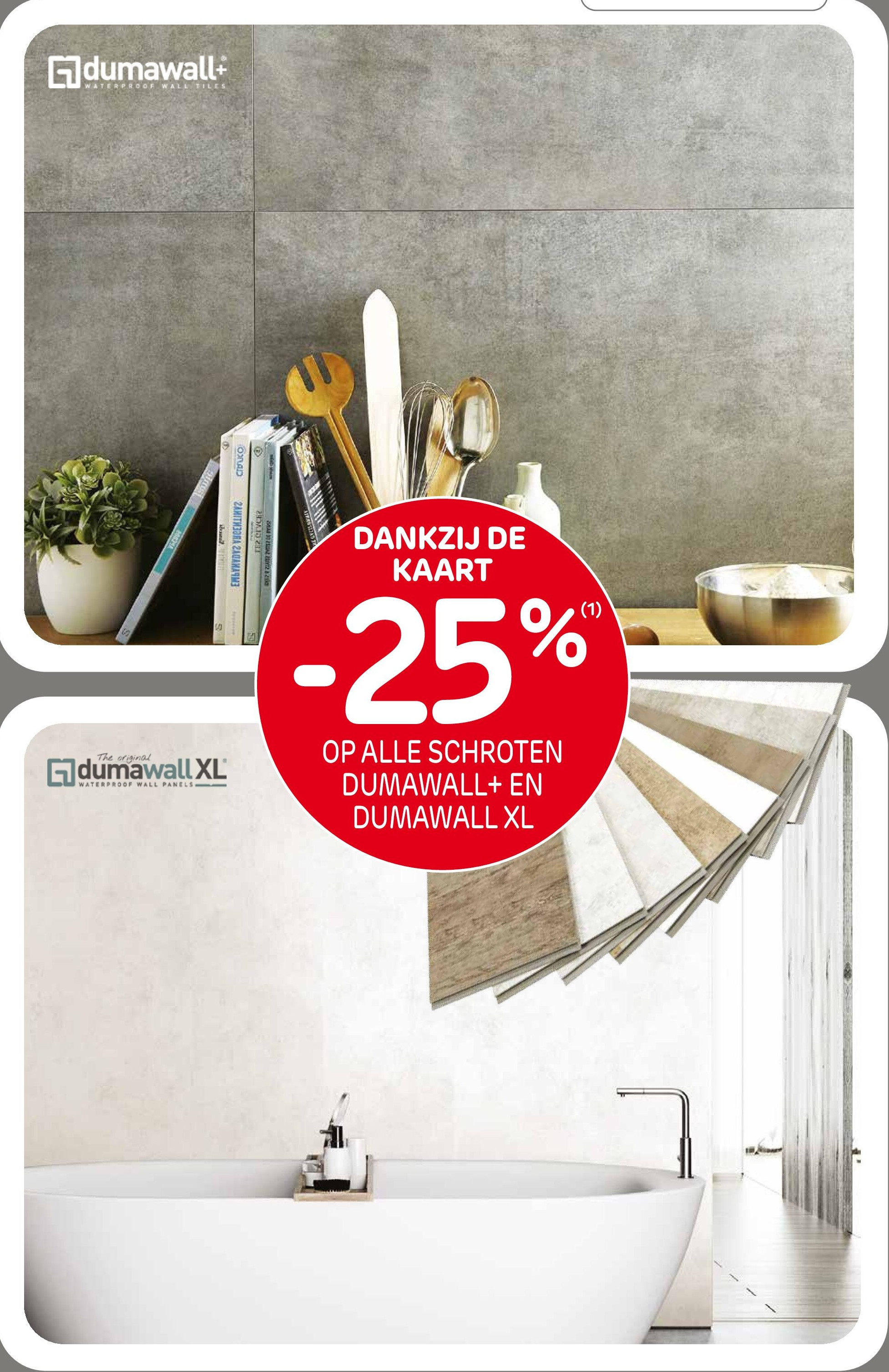 OP ALLE SCHROTEN DUMAWALL+ EN DUMAWALL XL