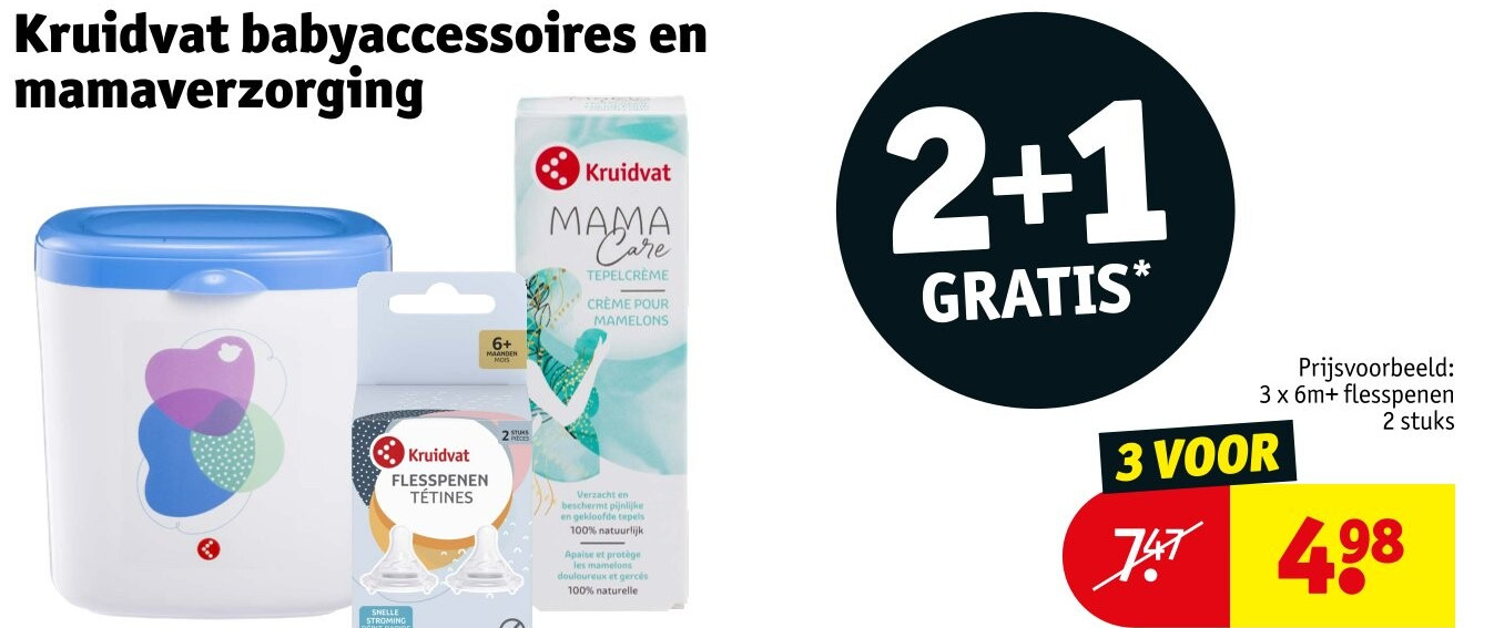 Kruidvat babyaccessoires en mamaverzorging