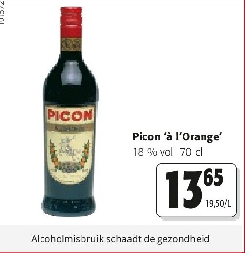 Picon ‘à l’Orange’ 18 % vol 70 cl
