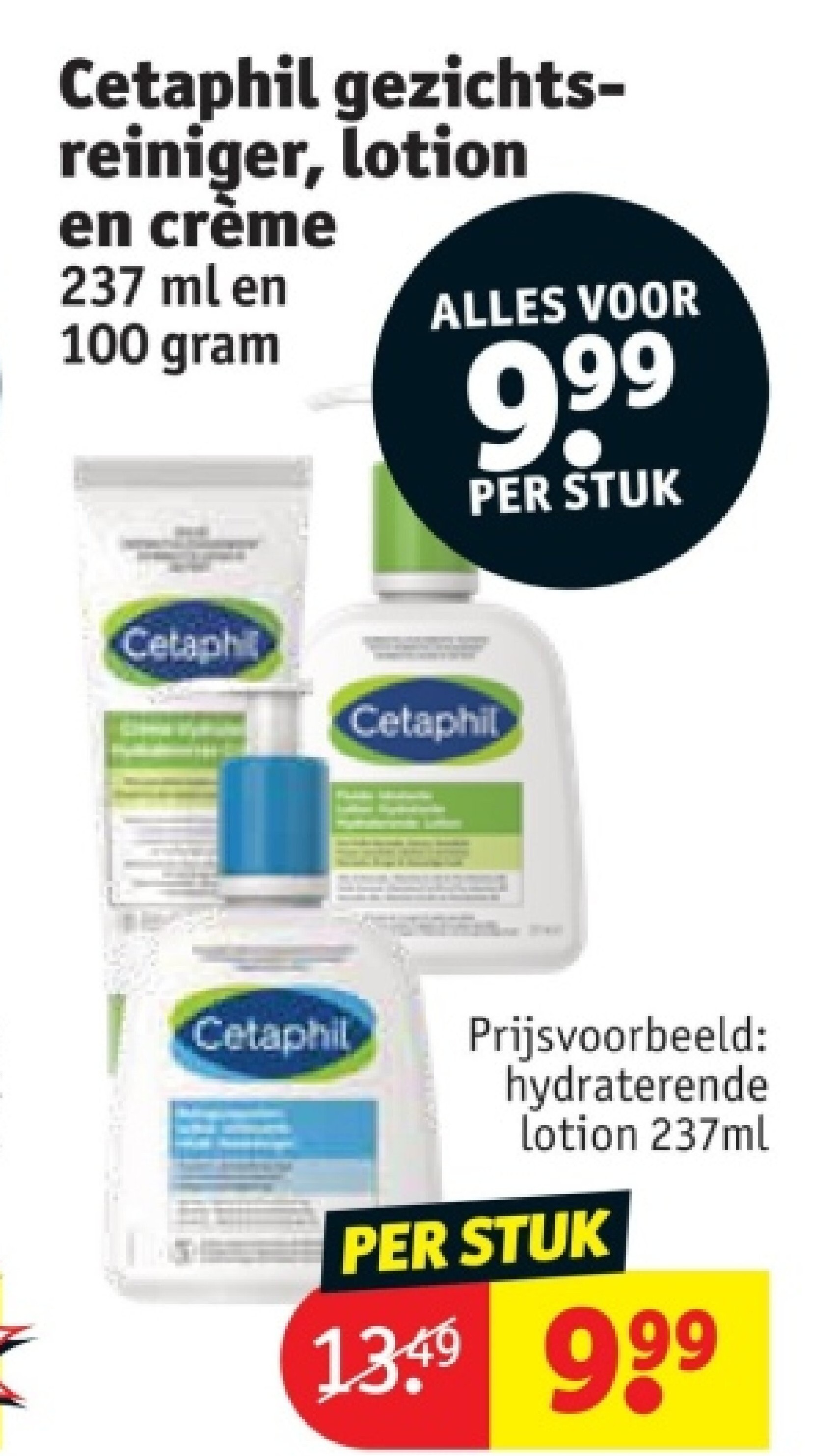 Cetaphil gezichtsreiniger, lotion en crème