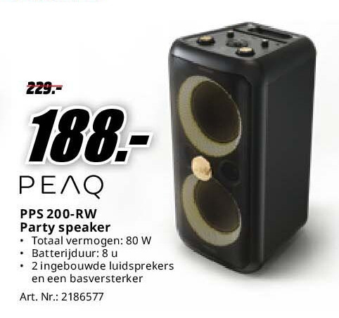 PPS 200-RW Party speaker