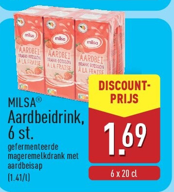 Aardbeidrink, 6st.