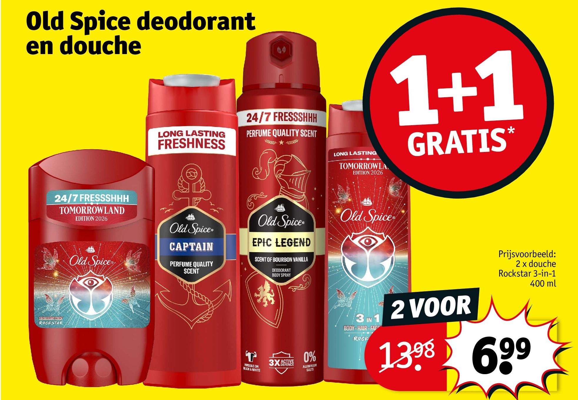 Old Spice deodorant en douche