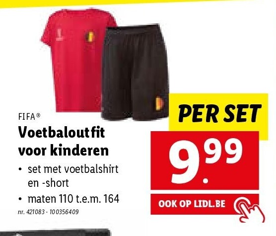 Voetbaloutfit voor kinderen