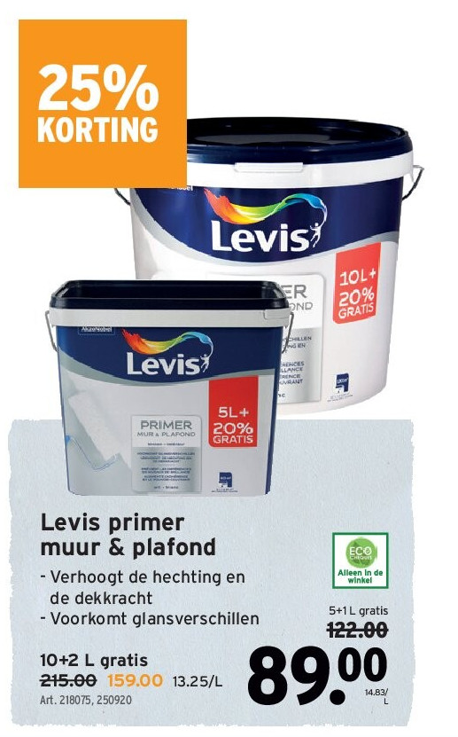 Levis primer muur & plafond