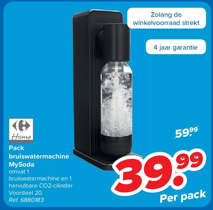 Pack bruiswatermachine MySoda