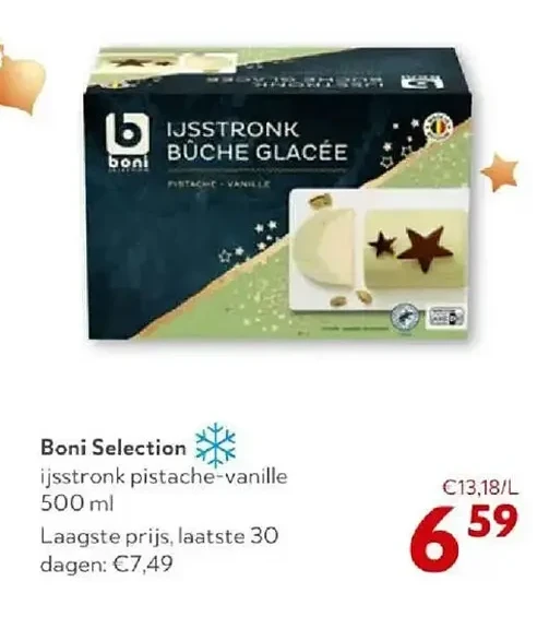 Boni Selection ijsstronk pistache-vanille 500 ml
