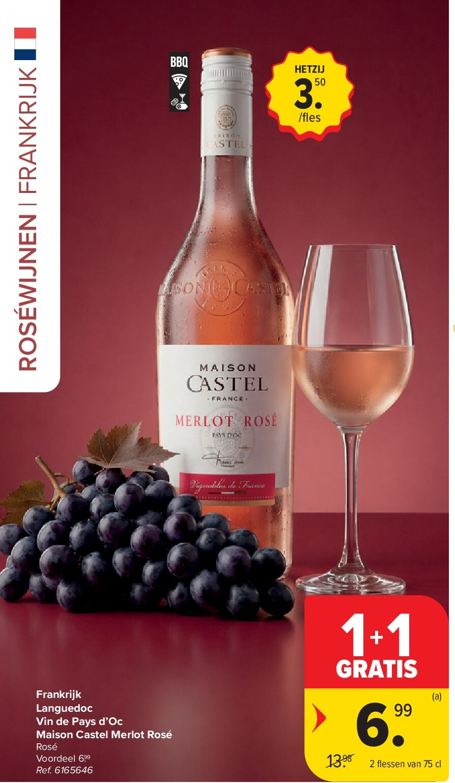 Frankrijk Languedoc Vin de Pays d’Oc Maison Castel Merlot Rosé