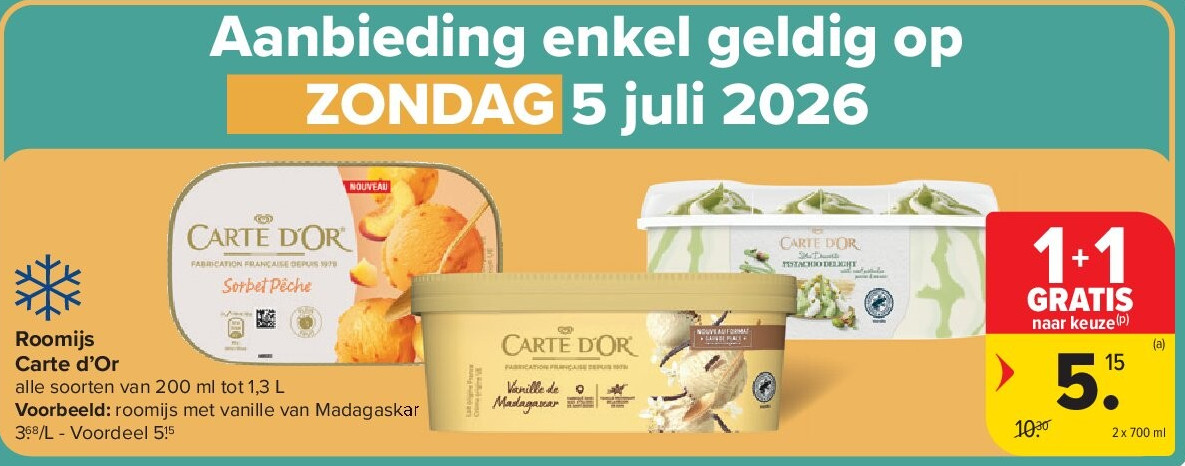 Roomijs Carte d’Or