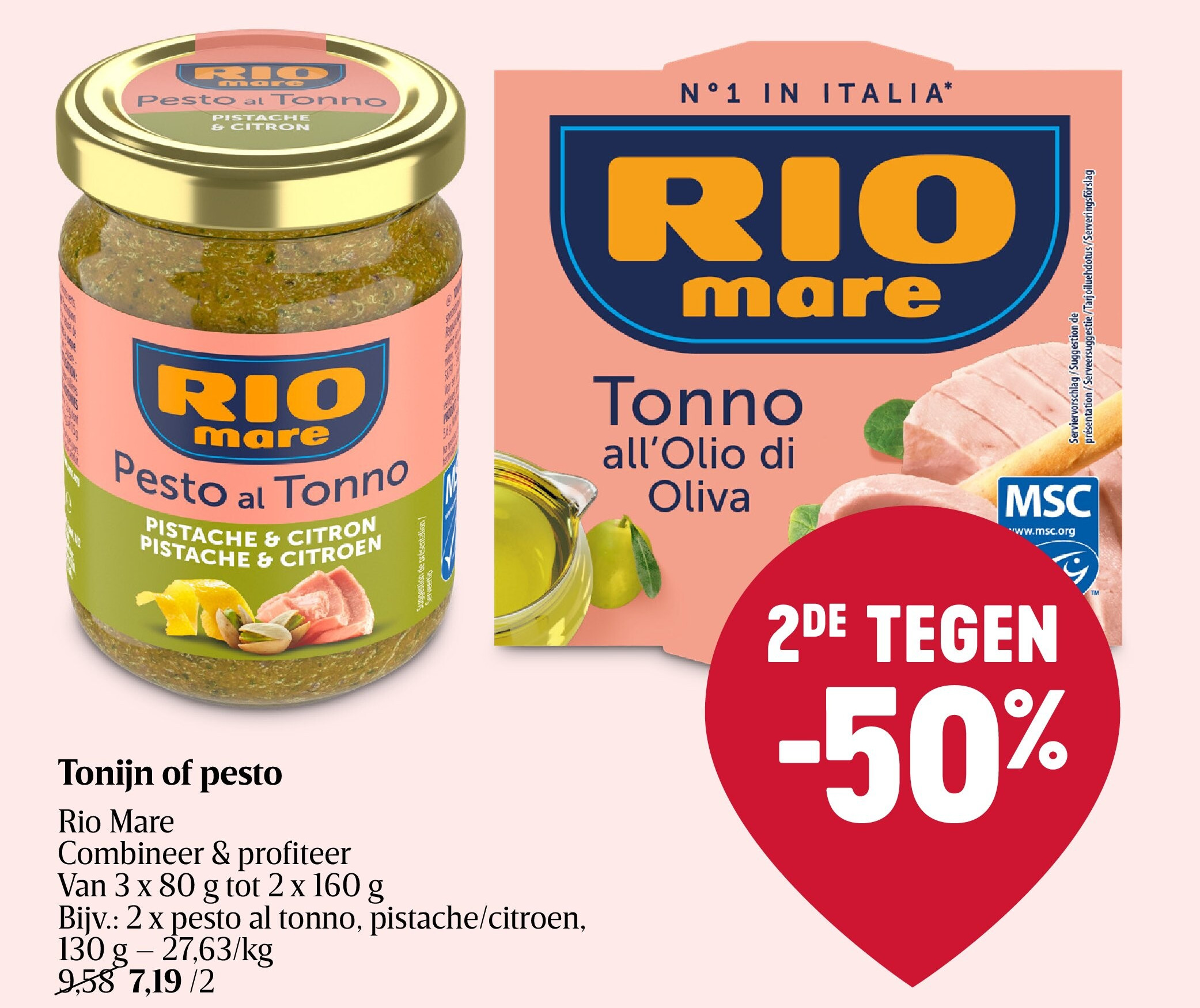 Tonijn of pesto