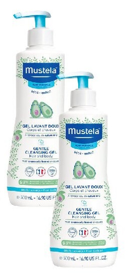 Mustela gel lavant doux corps et cheveux peaux normales 500 ml