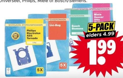 Stofzuigerzakken, 5-pack