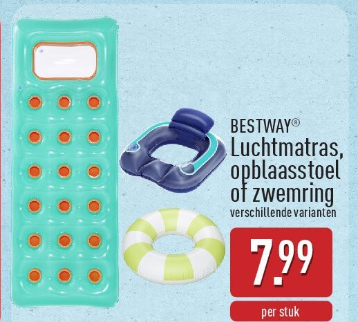 Luchtmatras, opblaasstoel of zwemring