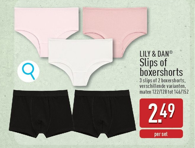 Slips of boxershorts