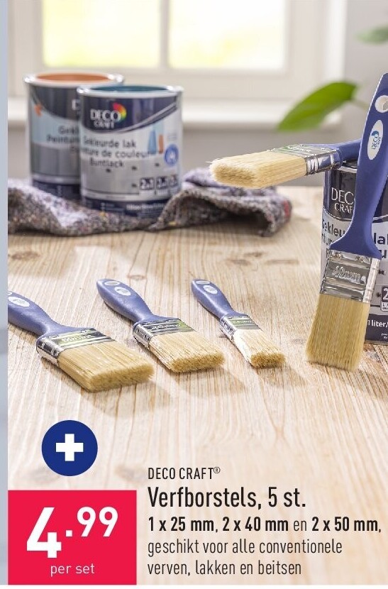 Verfborstels, 5 st.