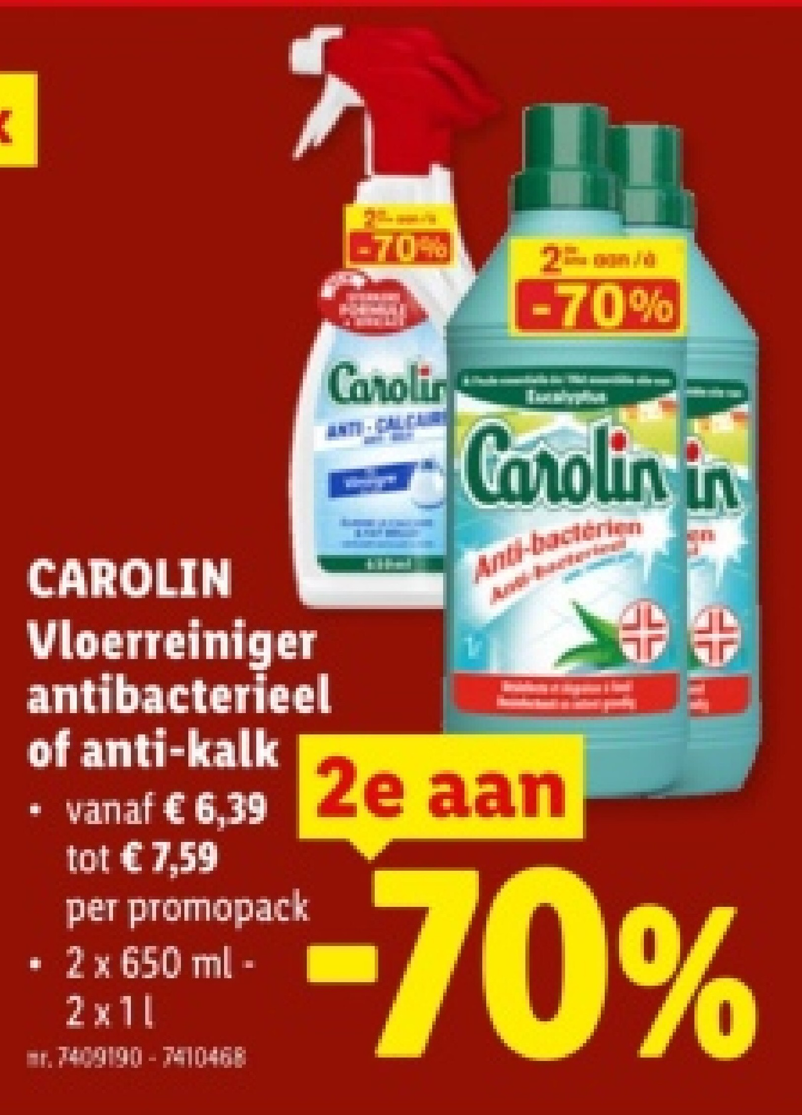 Vloerreiniger antibacterieel of anti-kalk