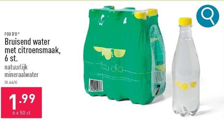 FOU D’O® Bruisend water met citroensmaak, 6st.
