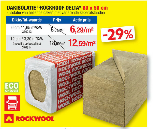 DAKISOLATIE "ROCKROOF DELTA" 6 cm