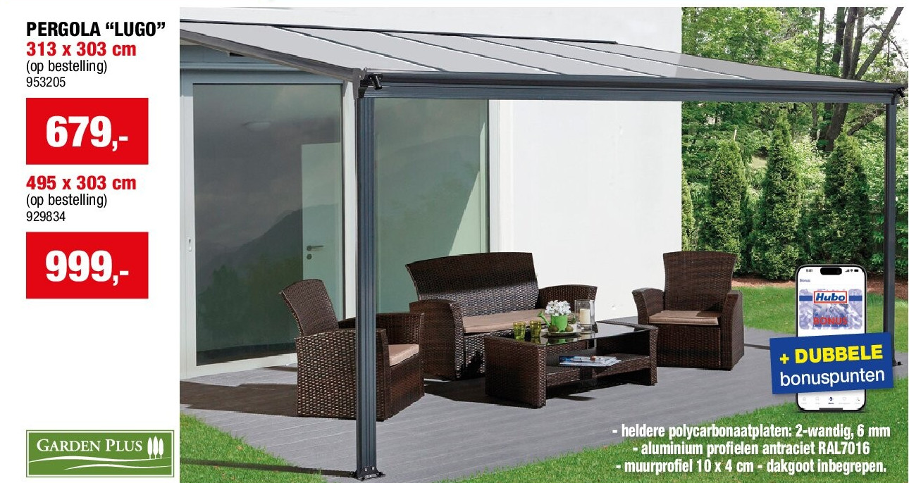 PERGOLA “LUGO” 313 x 303 cm