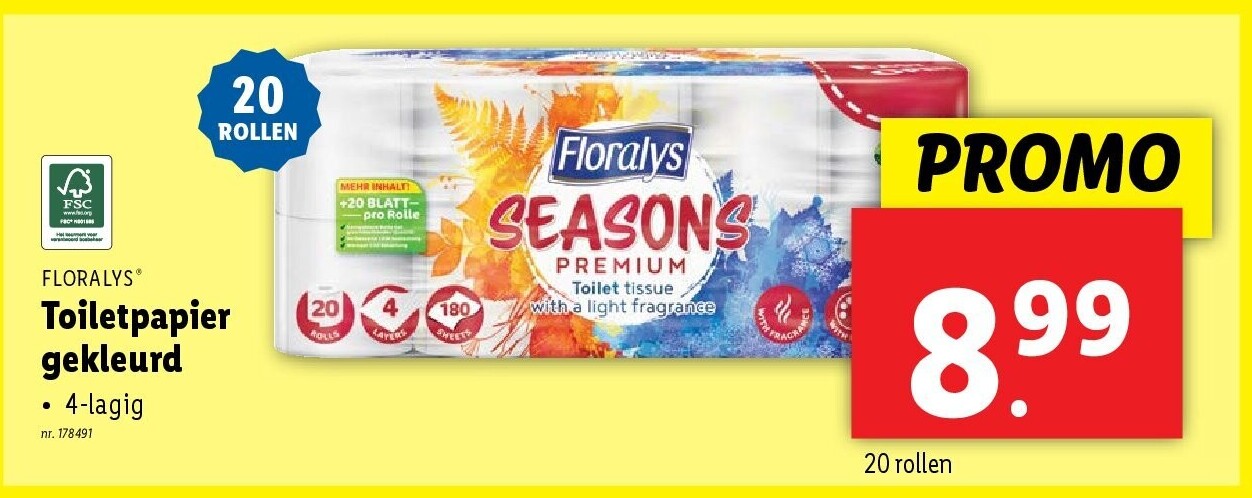 Toiletpapier gekleurd