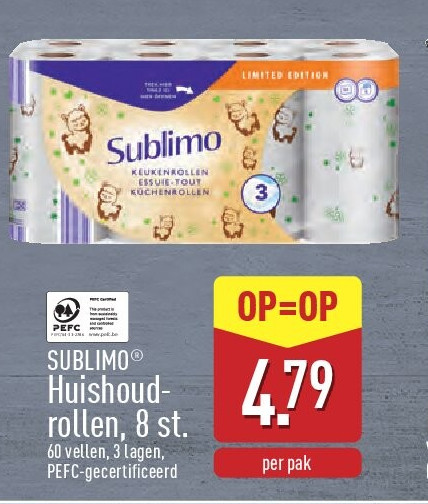Huishoud rollen, 8 st.