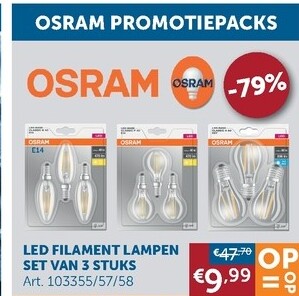 LED FILAMENT LAMPEN SET VAN 3 STUKS