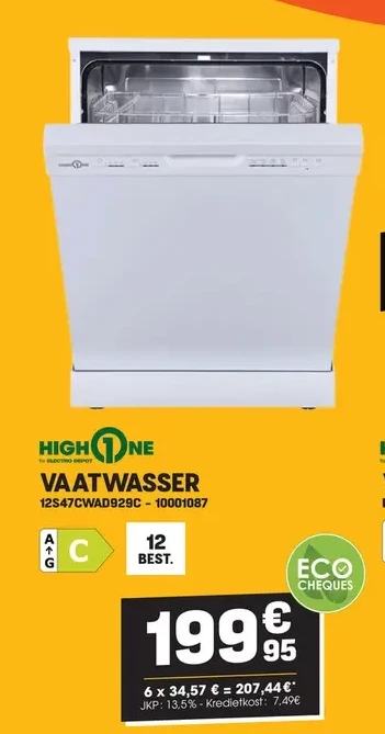 High One VAATWASSER 12S47CWAD929C