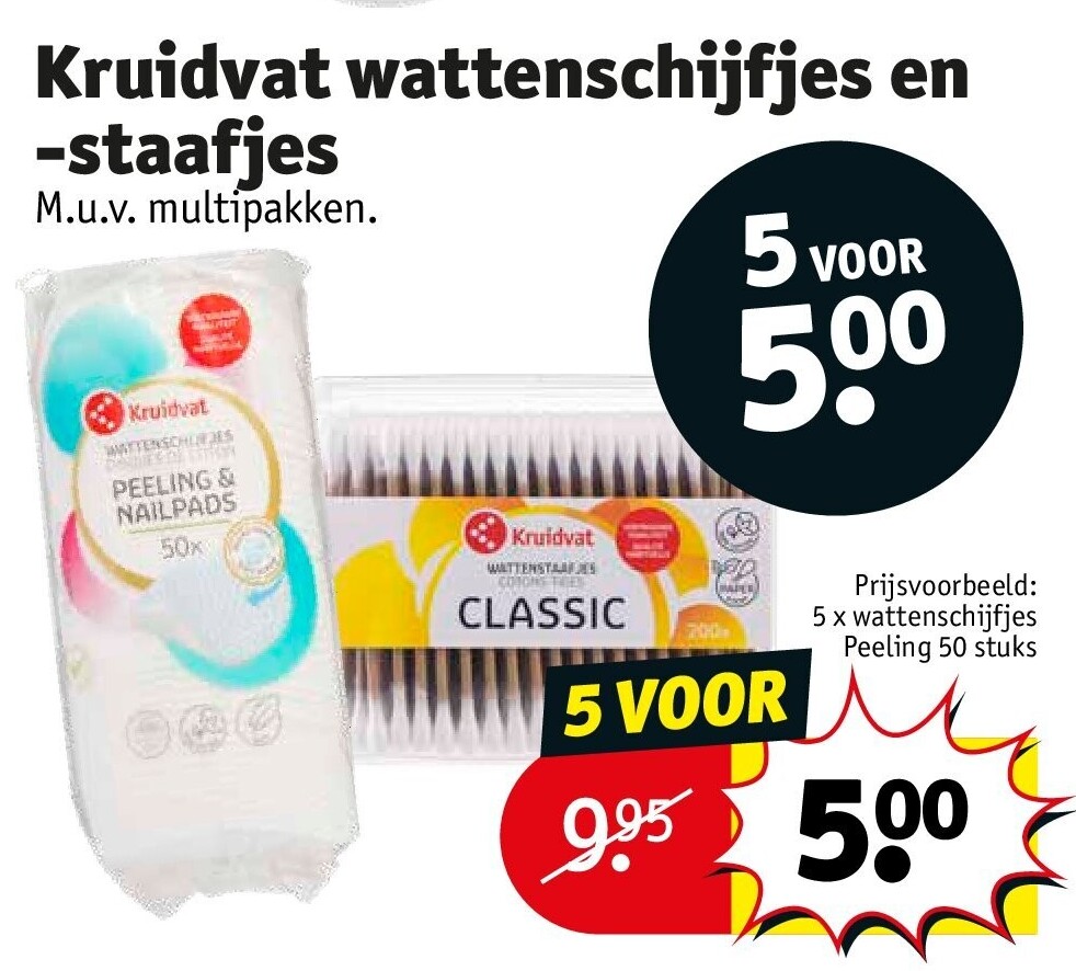 Kruidvat wattenschijfjes en -staafjes