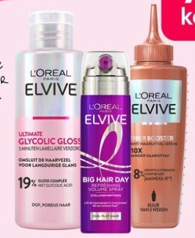 Elvive Bond Repair, Fiber Booster, Ultimate Glycolic Gloss en Elvive maskers en kuren