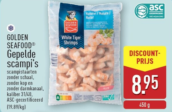 Gepelde scampi's