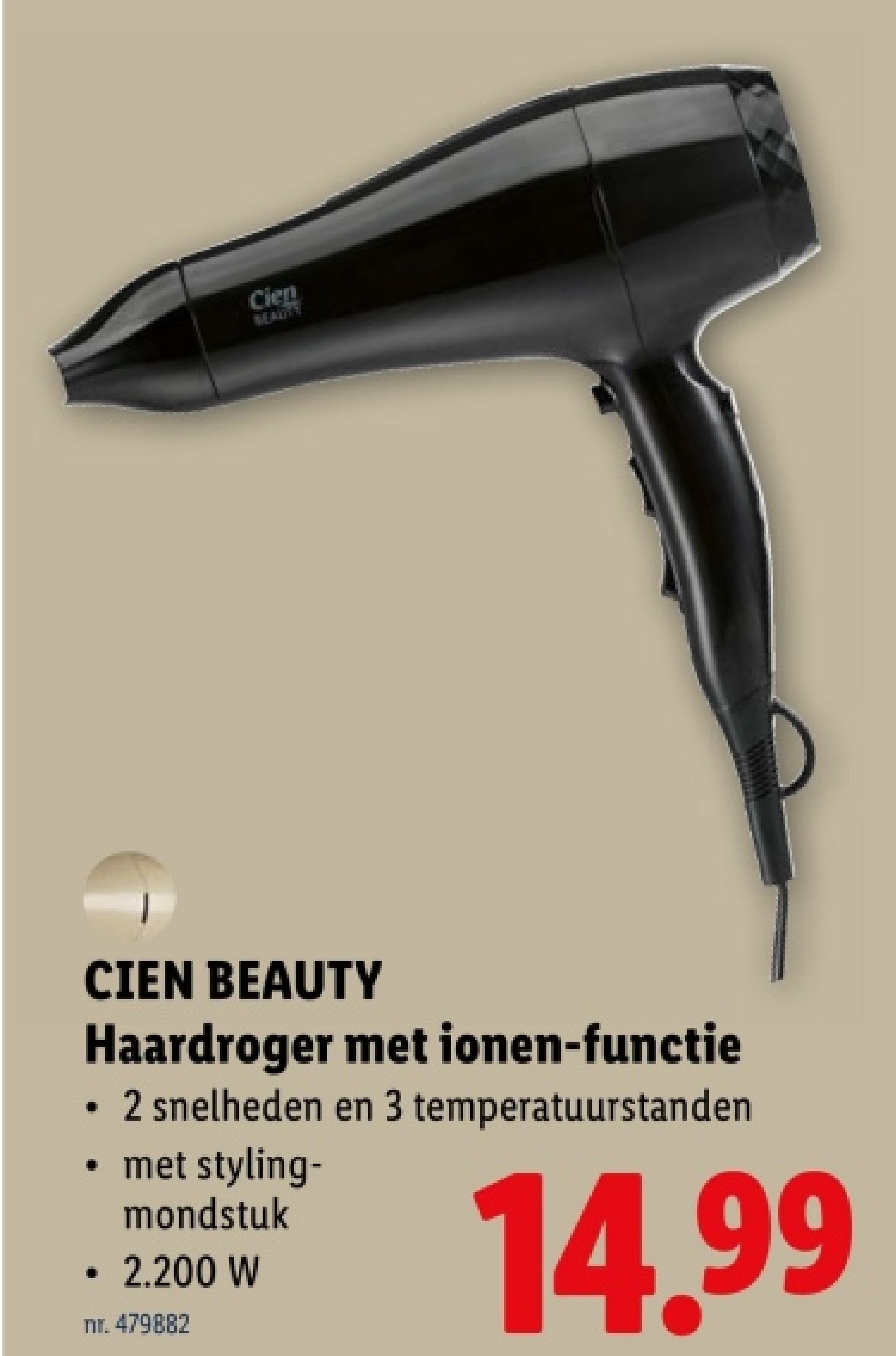 Haardroger met ionen-functie
