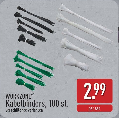Kabelbinders, 180st.