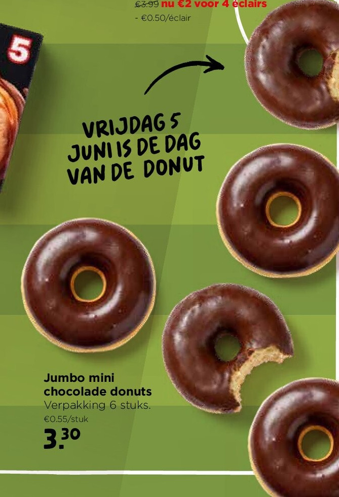 Jumbo mini chocolade donuts
