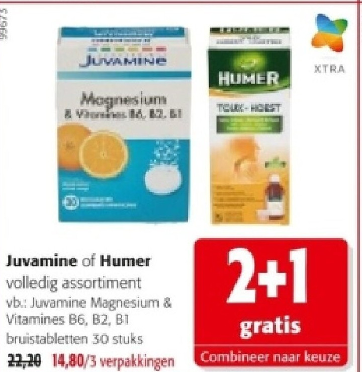 Juvamine Magnesium & Vitamines B6, B2, B1 bruistabletten 30 stuks