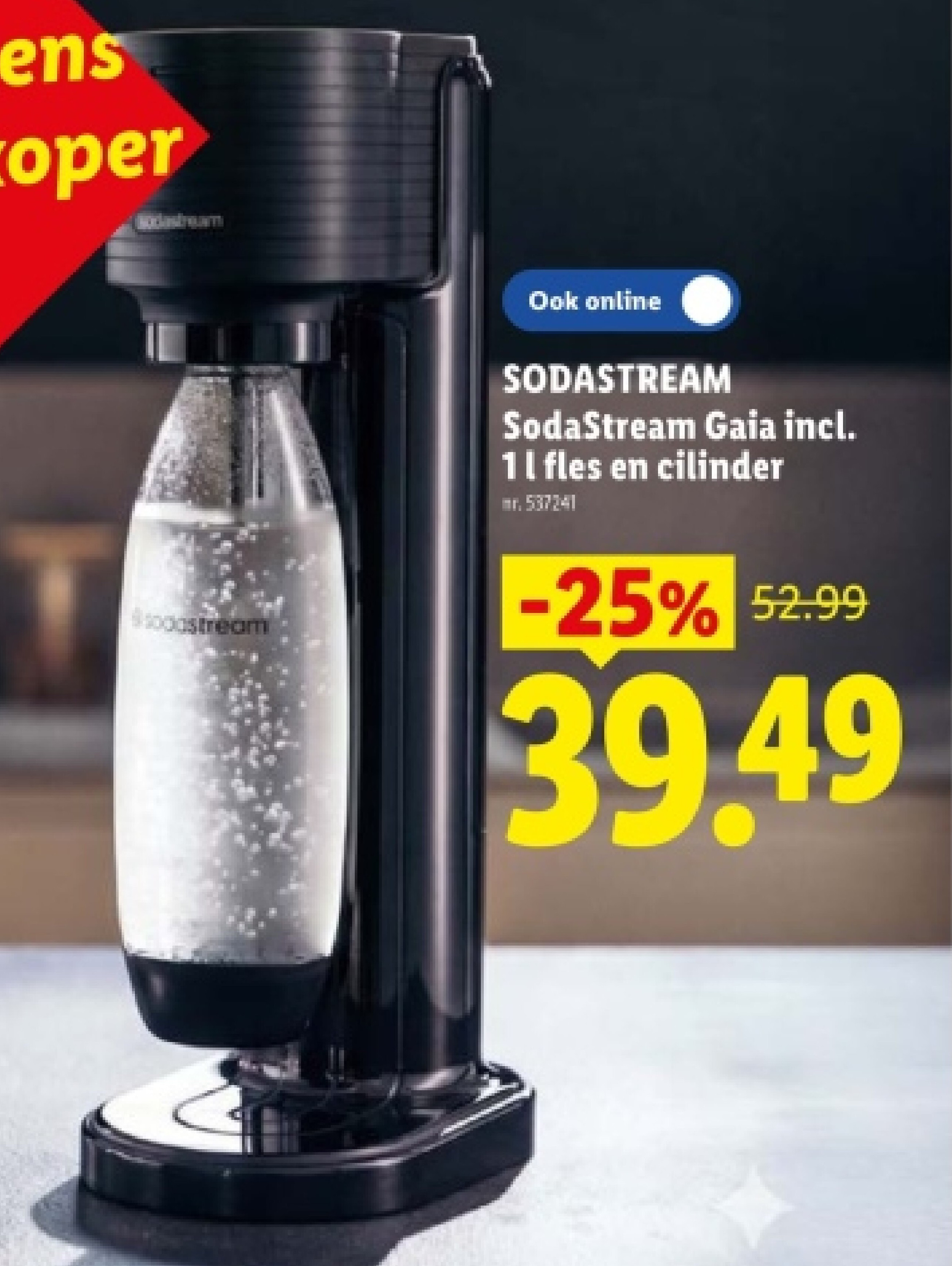 SodaStream Gaia incl. 11 fles en cilinder