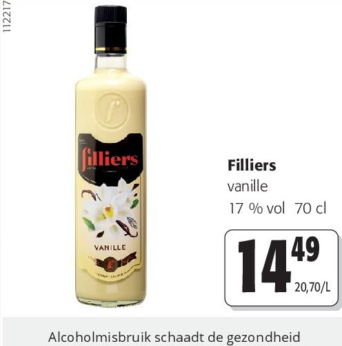 Filliers vanille 17 % vol 70 cl