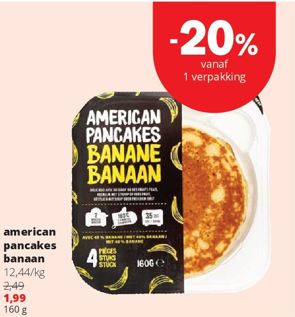 american pancakes banaan