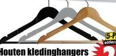Houten kledinghangers 3-pack