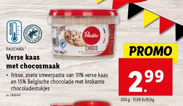 Verse kaas met chocosmaak