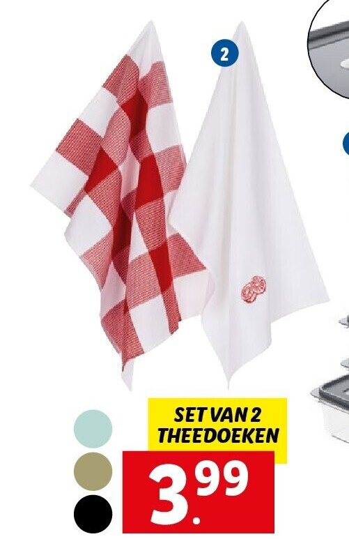 Set van 2 katoenen theedoeken