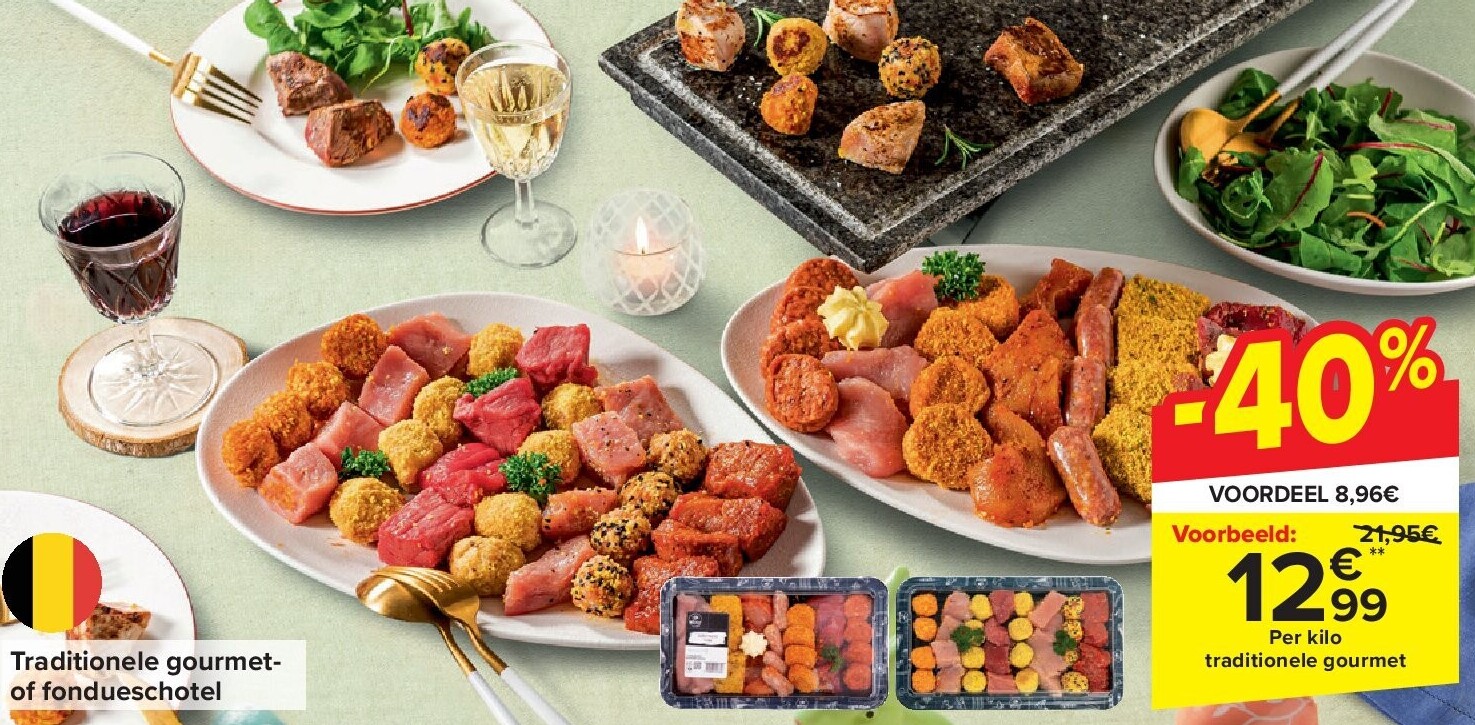 Traditionele gourmetof fondueschotel