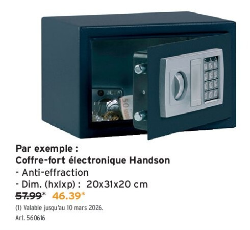 Coffre-fort électronique Handson