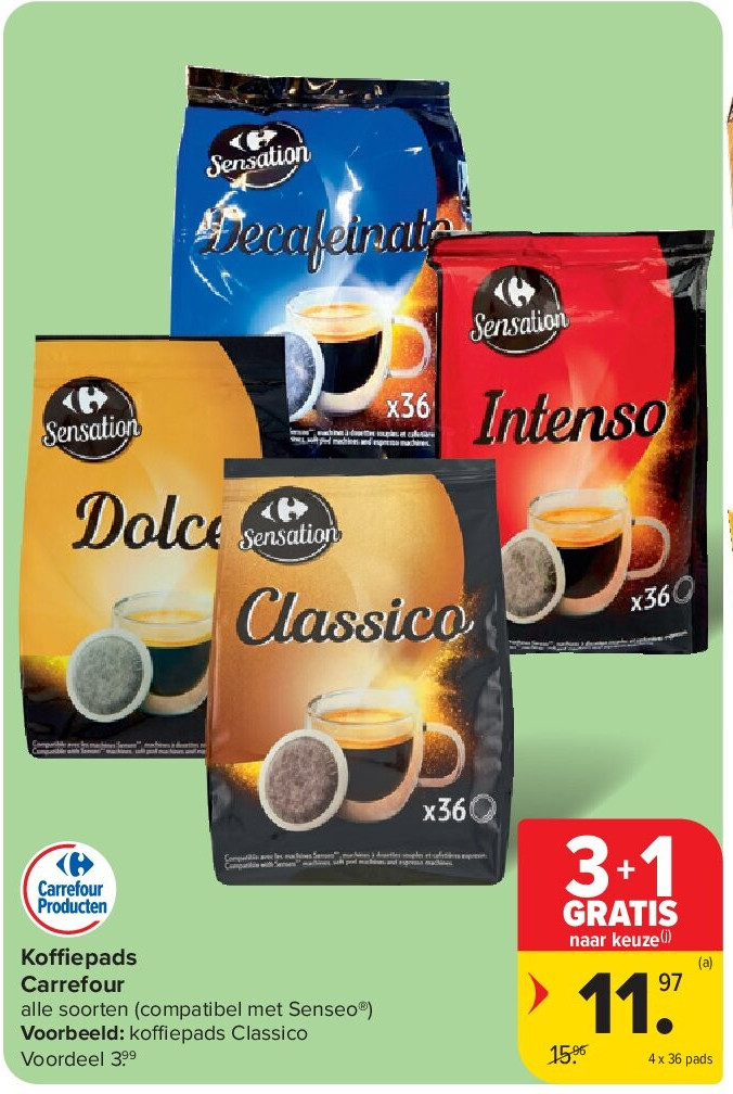 Koffiepads Carrefour