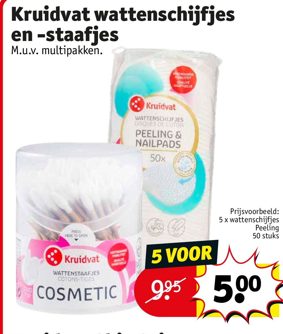 Kruidvat wattenschijfjes en -staafjes