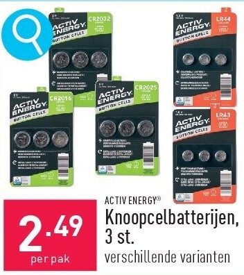 Knoopcelbatterijen, 3 st.